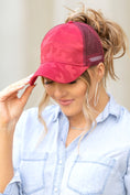 Load image into Gallery viewer, Camo Messy Bun Cap
