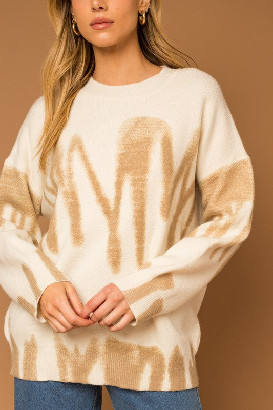 Spray Print Sweater