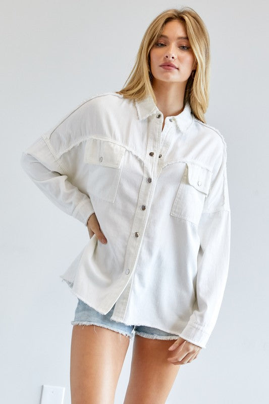 Harvest Haven Pocketed Button-Up