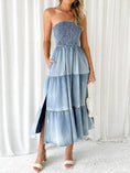 Load image into Gallery viewer, Isabelle Tube Tiered Denim Dress
