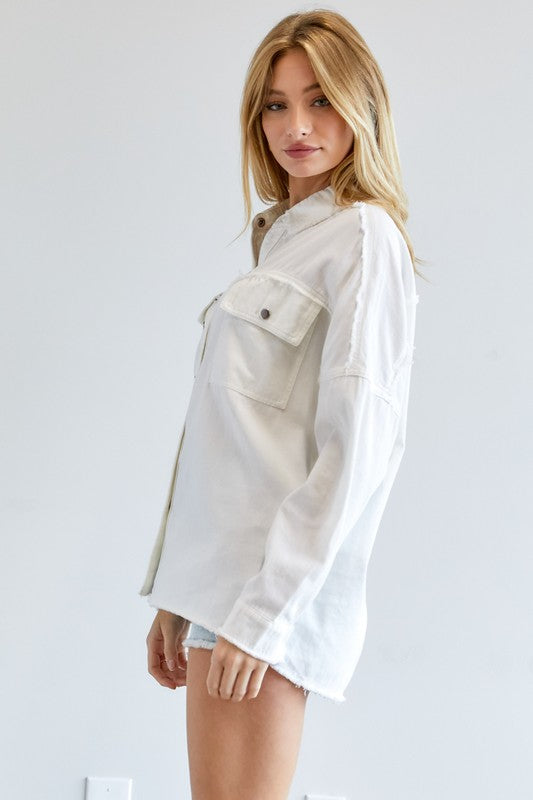 Harvest Haven Pocketed Button-Up