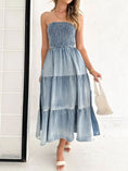 Load image into Gallery viewer, Isabelle Tube Tiered Denim Dress
