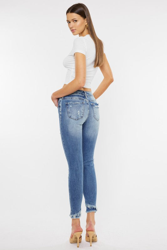 Elizabeth Mid Rise Ankle Skinny Jeans