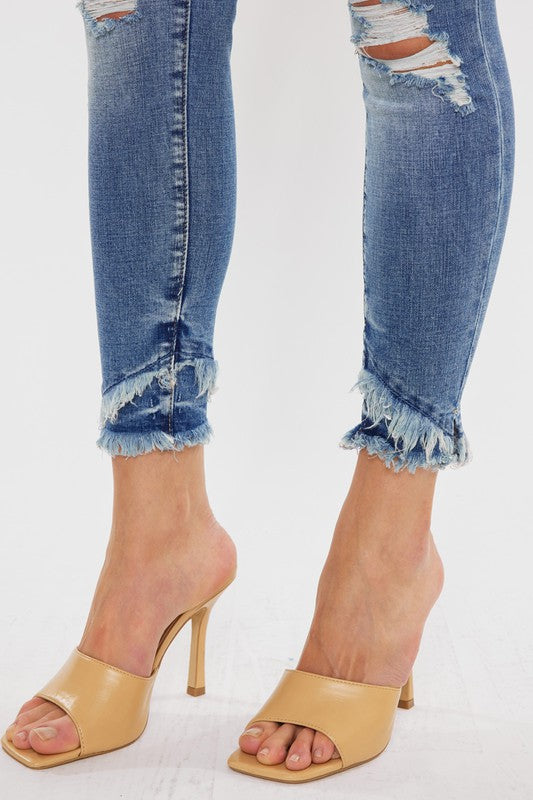 Elizabeth Mid Rise Ankle Skinny Jeans